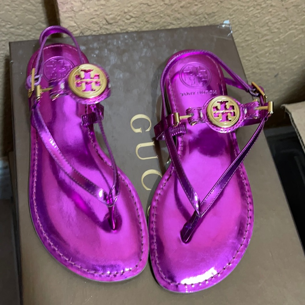 New Metallic sandals gladiator Tory Burch